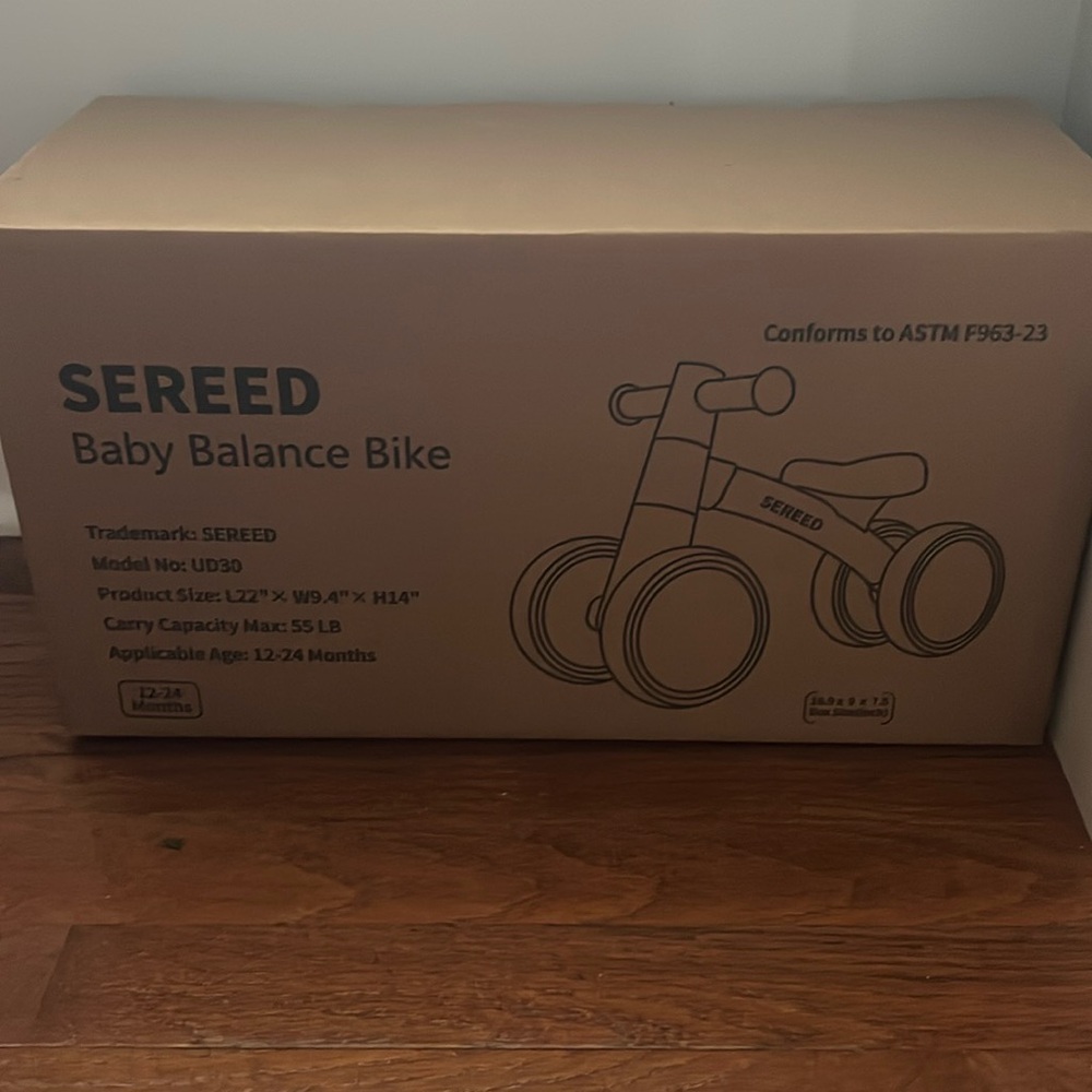NEW NEVER USED Sereed Baby Balance Bike